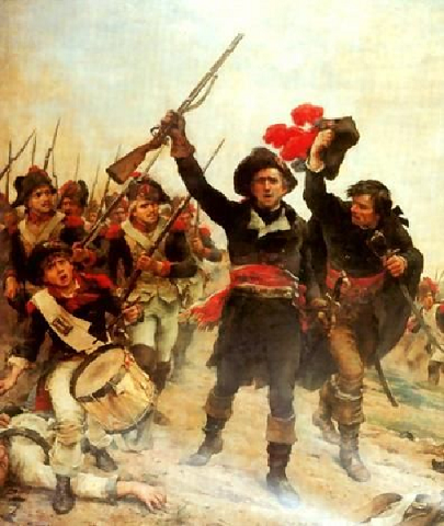 Lazare Nicolas Marguerite Carnot à la bataille de Wattignies - peinture de Moreau de Tours
